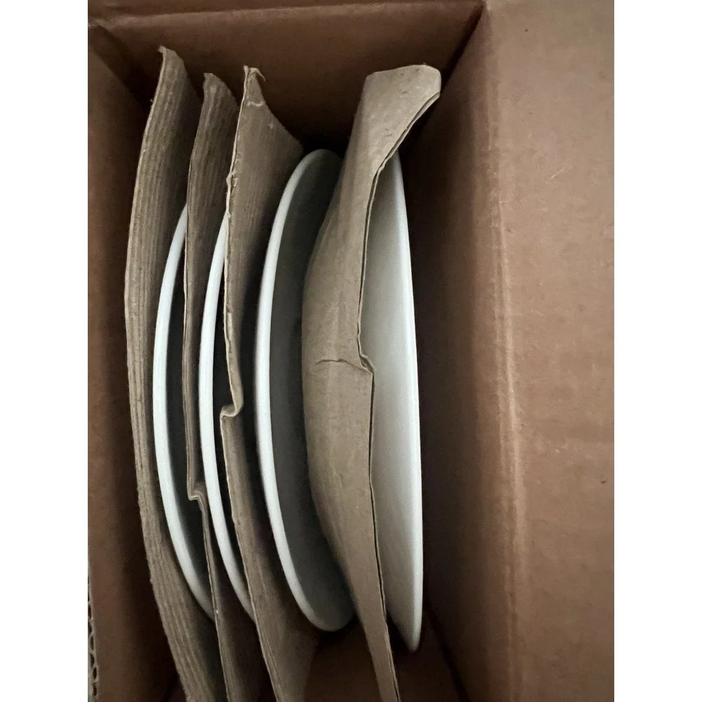 Mikasa White Garden Bone China Saucer CAU01‎ All White Garden Embossed Set Of 4